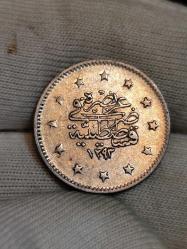 Sultan Abdülhamit 1293/9 Gümüş 2 Kuruş Nadir