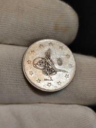 Sultan Abdülhamit 1293/9 Gümüş 2 Kuruş Nadir