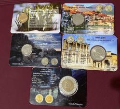 1 kuruş 5 yeni kuruş 10 yeni kuruş 25 yeni kuruş ve 1 yeni türk lirası