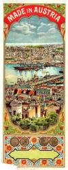 Fes Etiketi, N-9b, MA, Galata kulesinden Haliç, 4 madalya, 96x243 mm, Kondisyon 7,5/10, Gerçek=Orijinal