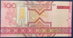 TÜRKMENİSTAN 100  MANAT  ÇİL 2005.KAĞIT PARA.RESİMDEKİ ÜRÜN