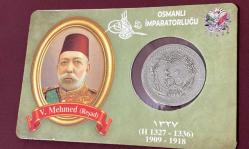 V. Mehmed Reşad nikel 40 para hicri 1327 6.15 gr