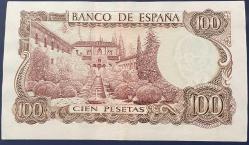 İSPANYA 100 PESETA 1970 ÇİLALTI.AMA YAZILI.RESİMDEKİ ÜRÜN