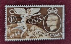 İngiltere 1948 Londra Olimpiyatları _ damgalı pul