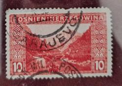 Bosna Hersek 1910_ damgalı pul