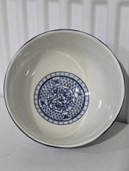 222 FİFTH BLUE DYNASTY Mavi Hanedan İnce Porselen “A” Çorba, Kahvaltılık Gevrek Kasesi 14X8 CM