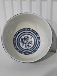 222 FİFTH BLUE DYNASTY Mavi Hanedan İnce Porselen “A” Çorba, Kahvaltılık Gevrek Kasesi 14X8 CM