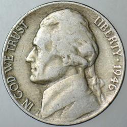 AMERİKA 5 CENT 1946 JEFFERSON NICKEL.