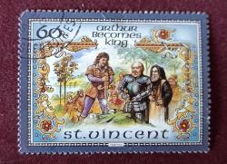 Karayip Denizi St. Vincent Adası- damgalı pul