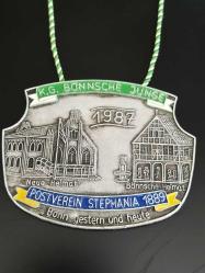 1987 yılına ait, Almanya'nın Bonn şehrindeki tarihi yapıları tasvir eden hatıra MADALYON