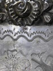 AG DAMGALI GÜMÜŞ KAPLAMA ÇAY TEPSİSİ 27x45 cm