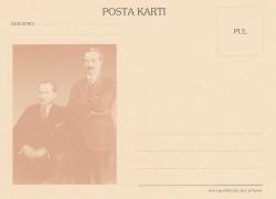 ATATÜRK VE İNÖNÜ RESİMLİ POSTA KARTI