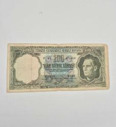 100 Türk Lirası 5,ci Emisyon  5,ci Tertip1966 Senesi