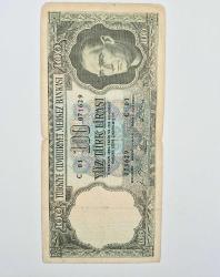 100 Türk Lirası 5,ci Emisyon  5,ci Tertip1966 Senesi
