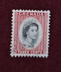 Karayip Denizi Grenada Adası-1953_ Damgalı pul