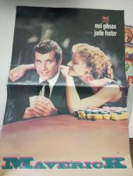 Hey Dergisi 1994 Jodie Foster Mel Gibson '' Maverick Filmi Afişi '' Orjinal
