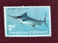 Karayip Denizi St. Vincent Adası- damgasız pul