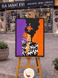 ORJİNAL YAĞLI BOYA SOYUT BAYAN PORTRE