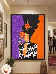 ORJİNAL YAĞLI BOYA SOYUT BAYAN PORTRE