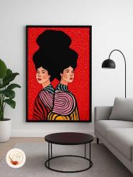 ORJİNAL YAĞLI BOYA SOYUT BAYAN PORTRE