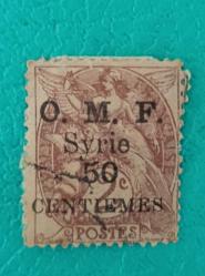 Fransız İşgalindeki Suriye 1922 _ damgalı pul