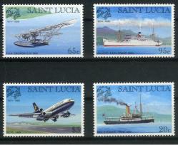 Koleksiyon Pulları1999 Saint Lucia, UPU (Uluslararası Posta Birliği) 125.Yılı,4 Pul Damgasız Tam Seri,Kia-51