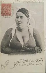 Osmanlı Tunus 1902 Yahudi Kadın Kartpostal,Çok Nadir.