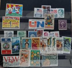 Amerika Damgalı pullar lotu