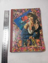 70-80 ler kadın görselli okul defteri