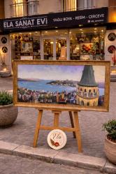 ORJİNAL YAĞLI BOYA İSTANBUL PANORAMA TABLO