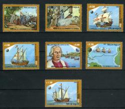 Koleksiyon Pulları,1982 Amerika'nın Keşfi'nin 490.Yılı,7 Pul Damgasız Tam Seri, NICARAGUA,Kia-53