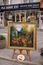 ORJİNAL YAĞLI BOYA GELİNCİK TABLO