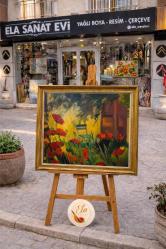 ORJİNAL YAĞLI BOYA GELİNCİK TABLO