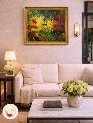 ORJİNAL YAĞLI BOYA GELİNCİK TABLO