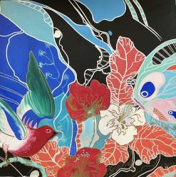 Katya Mikhalskaya, Rüya, Tuval Üzeri Akrilik/Suluboya, 97x97, 1999