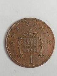 1986 İngiltere 1 Penny - Kraliçe II. Elizabeth Dönemi (Bronz)