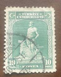 1930 Türkiye Ergenekon Destanı-Bozkurt temalı pul