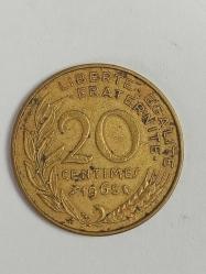 1965 Fransa 20 Centimes - Henri Lagriffoul Tasarımı