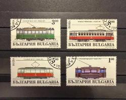 BULGARİSTAN TREN KONULU DAMGALI PULLAR M69