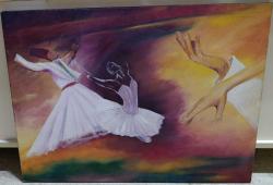 SEMAZEN VE BALERİN KONULU TUVAL ÜZERİNE YAĞLI BOYA TABLO