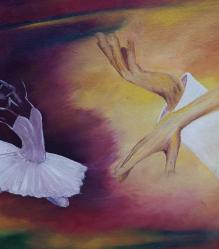 SEMAZEN VE BALERİN KONULU TUVAL ÜZERİNE YAĞLI BOYA TABLO