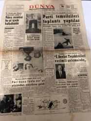 DÜNYA GAZETESİ - DOĞUM GÜNÜ HEDİYESİ (TURKISH NEWSPAPPER) - 19 MART 1968 - SADECE TEK YAPRAKTIR -Falih Rıfkı Atay-Dr. Faruk Sükan-Muammer Obuz-F. A. Symonds-M. Atılkan-Erdoğan Bazer-Harold Wilson-Kıbrıs meselesi bu yıl içinde halledilebilir-Parti temsilcileri toplantı yaptılar-Seçim tasarısı üzerine yapılan toplantı hakkında Feyzioğlu, huzur için müsbet bir adım, dedi-Çanakkale Zaferi büyük törenle anıldı-Sunay, sel bölgesinde incelemeler yaptı-İ. Devlet Teşekkülleri verimli çalışmalıdır-F. Sükan, İstanbul için yaptığı yatırımları açıkladı-Feci kaza fazla sürat yüzünden meydana geldi-Annesiz kalan küçükler daha bundan habersiz-Eğitim davamız-Düşünce Yorum-Vicdan emri, insaf ölçüsü II-Dışarıdan-Ben öldürmedim-Pratik bilgiler-Harold Wilson ümitli