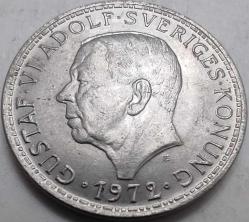 İsveç 1972 5 Kron - Çil Altı -  Kral Gustaf VI Adolf Portreli Büyük Boy Madeni Para