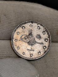 Sultan Reşat 1327/1 Bursa Seyahat Baskı Gümüş 2 Kuruş Çil