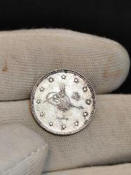 Sultan Reşat 1327/1 Bursa Seyahat Baskı Gümüş 2 Kuruş Çil