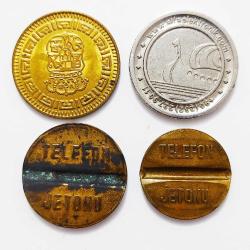 Telefon ve Oyun Jetonu 4 Adet..