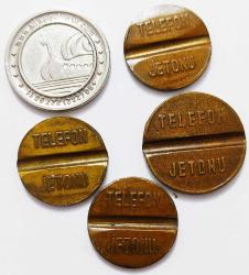 Telefon ve Oyun Jetonu 5 Adet..