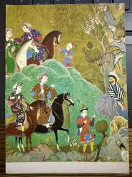 Osmanlı Minyatür çizim RPPC fotoğraf Eski Kartpostal