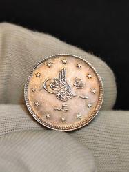 Sultan Reşat 1327/3 Manastır Seyehat Baskı Gümüş 2 Kuruş