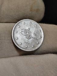 Sultan Reşat 1327/2 Edirne Baskı Gümüş 2 Kuruş Çil